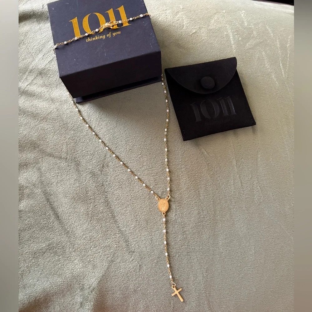 1011 “Thinking of you” beautiful Rosary beaded necklace - Picture 1 of 6